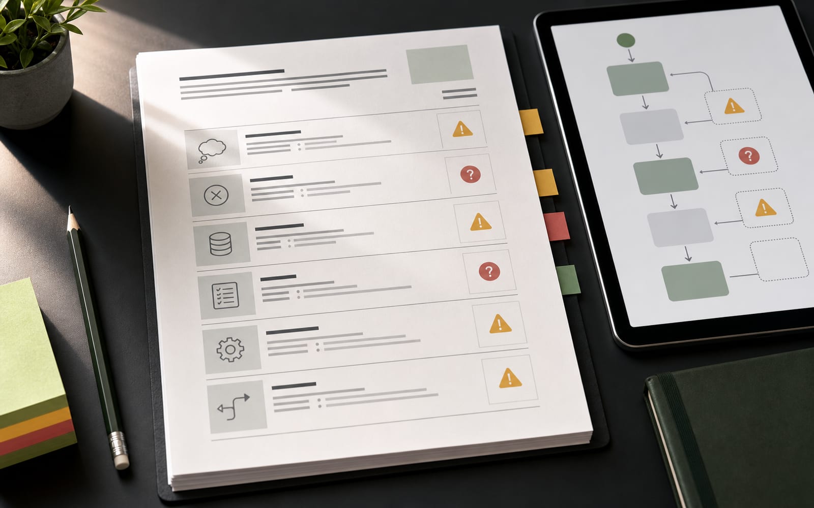 Softwareofferte met gemarkeerde onduidelijkheden rond aannames, datamigratie, acceptatie, wijzigingen en onderhoud.